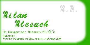 milan mlesuch business card